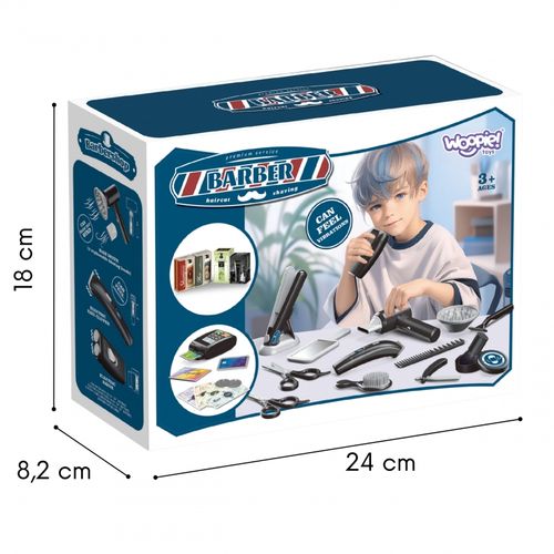 WOOPIE Barber Zestaw Fryzjerski dla Dzieci Salon Stylizacji 24el. na Arena.pl