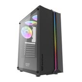 obudowa komputerowa darkflash dk151 led (czarna) + 3 wentylatory rgb
