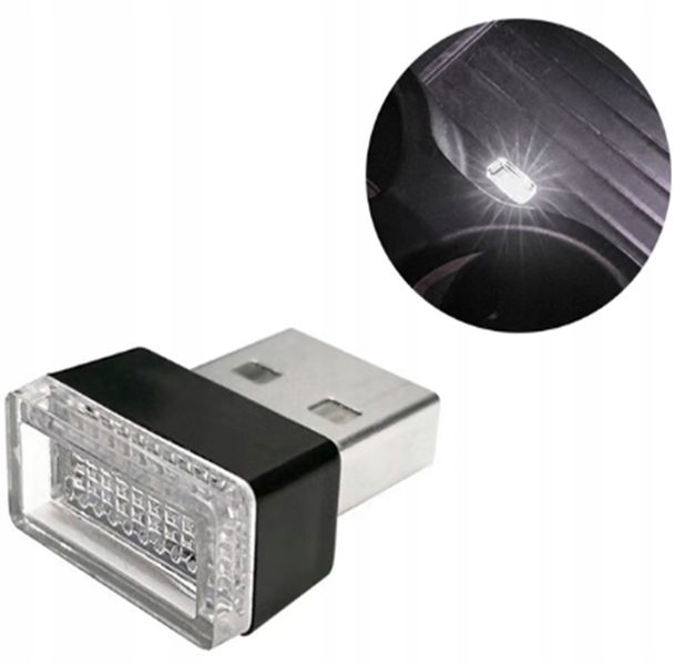 LAMPKA SAMOCHODOWA USB 5V 0,034W MINI BIAŁA zdjęcie 1