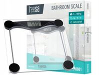 Waga łazienkowa Teesa LCD szklana dokładności do 0,1 kg max 180 kg