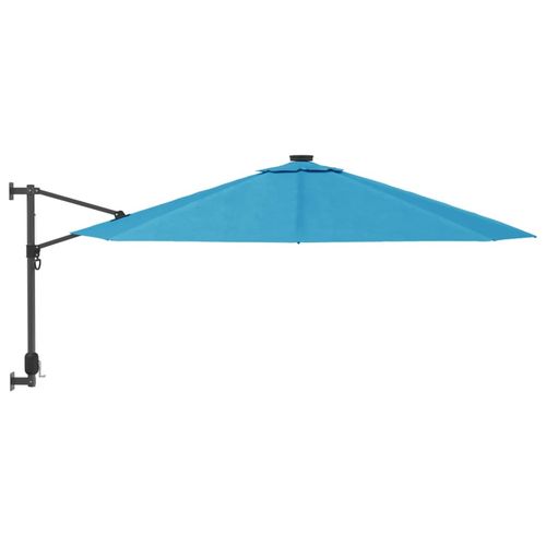 Ścienny parasol ogrodowy z LED, niebieski, 290 cm na Arena.pl