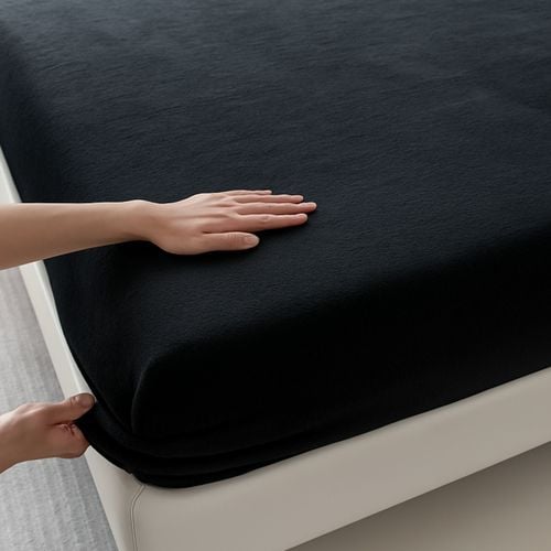 PRZEŚCIERADŁO Z GUMKĄ 140x200 PLUSZOWE POLAROWE MIŚ MIĘKKIE CIEPŁE CZARNY na Arena.pl