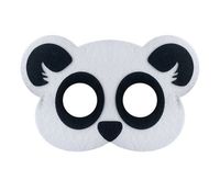 Maska filcowa Panda safari przyjęcie urodziny dzikie zwierzątka