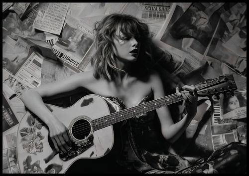 Plakat 100x70cm Młoda Gitarzystka na Arena.pl