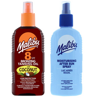 Malibu Olejek Brązujący Z Kokosem SPF8 200ml + Balsam W Sprayu Po Opal