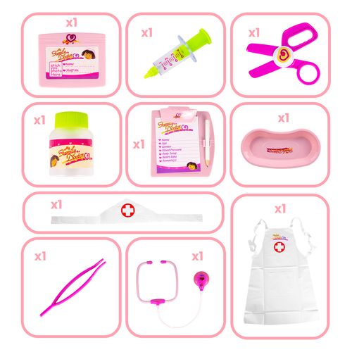 Zestaw Lekarski Doktor z Fartuchem Stetoskop Akcesoria Lekarskie dla Dzieci na Arena.pl