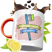 Kubek Pomarańczowy Dla Dentysty Prezent Z Nadrukiem Ze Zdjęciem