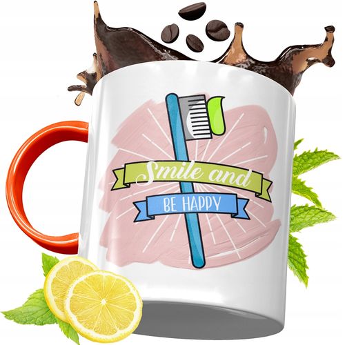 Kubek Pomarańczowy Dla Dentysty Prezent Z Nadrukiem Ze Zdjęciem na Arena.pl