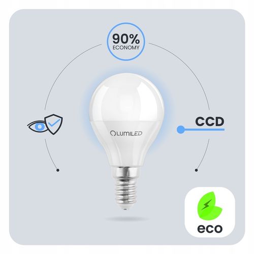 6x Żarówka LED E14 Mała Kulka 8W =80W 880lm 4000K PREMIUM LUMILED NIE na Arena.pl