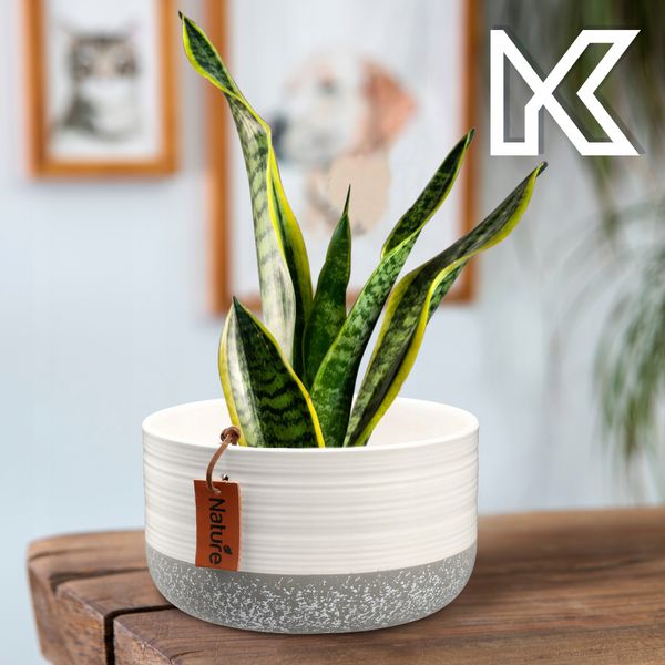 KADAX Doniczka Ceramiczna Osłonka 17x9cm Biała zdjęcie 4