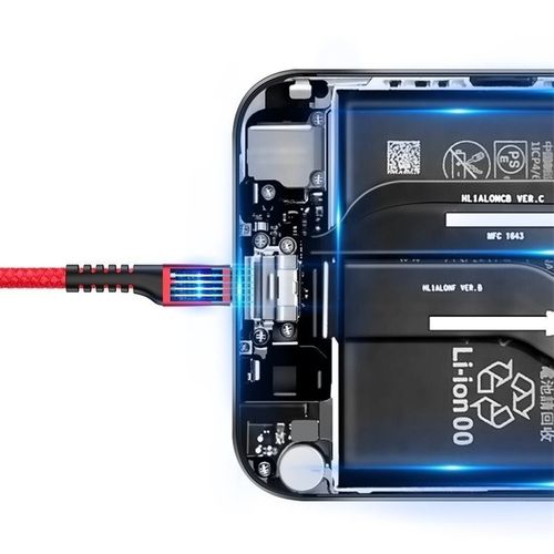 Kabel sprężynowy USB-C Baseus Spring 1m 2A (czerwony) na Arena.pl