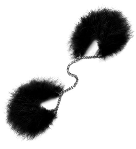 Pierzaste czarne kajdanki na Arena.pl