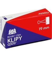 klipy metalowe czarne 19 mm 12 sztuk grand