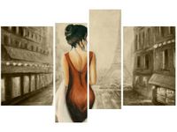 OBRAZ PARYSKI SPACER KOBIETY FRANCE