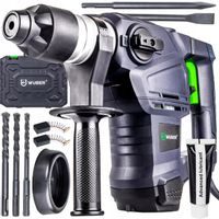 MŁOTOWIERTARKA MŁOT UDAROWY WUBER 2600 WIERTARKA SDS+ WALIZKA + DŁUTA