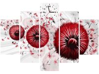 105CM 150CM ZEGAR 5 ELEM CZERWONE DMUCHAWCE 5 DRUK OBRAZ