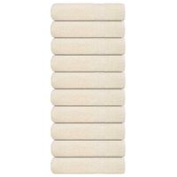 Ręczniki do rąk, 10 szt, kremowe, 50x100 cm, bawełna 100%