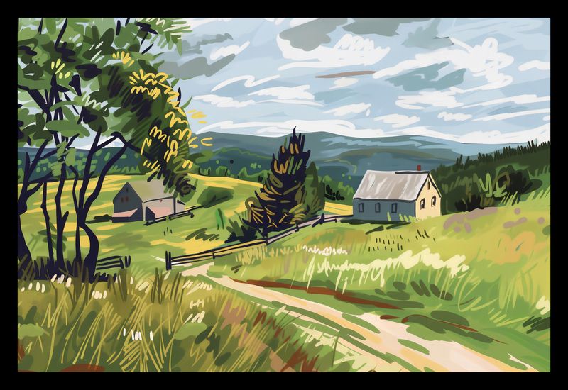 Plakat 30x20cm Bujna Wieś zdjęcie 2