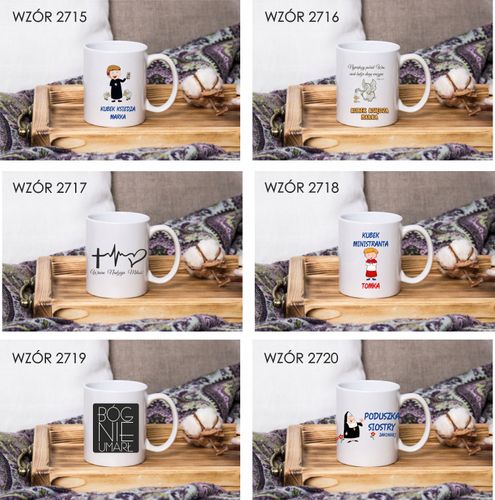Kubek z imieniem napis PREZENT PODUSZKA KSIĘDZA na Arena.pl