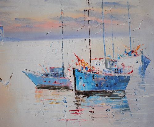 Łodzie (50x60cm) na Arena.pl