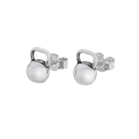 Fit Kolekcja - Kolczyki srebrne KETTLEBELL