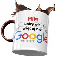 Kubek Bordowy Dla Mima Który Wie Więcej Prezent Z Nadrukiem Ze Zdjęciem