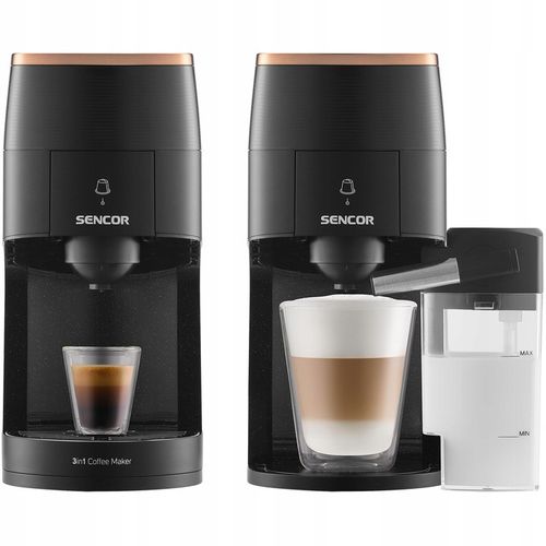 Ekspres do Kawy Kapsułkowy 3W1 Sencor SCC3000BK 1450W Nespresso Dolce Gusto na Arena.pl