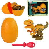 Zestaw Dinozaur Tyranozaur Rex z Jajkiem DIY Śrubokręt Pomarańczowy