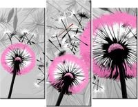 90CM 70 ZEGAR 3 ELEM DMUCHAWCE DELIKATNYM RÓŻU SCIENNY DRUK