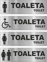 Tabliczka na drzwi piktogram WC Toaleta grawer