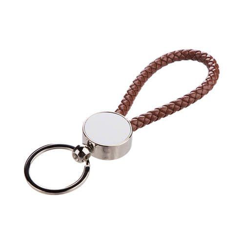 Brelok pleciony koło do sublimacji - brązowy na Arena.pl