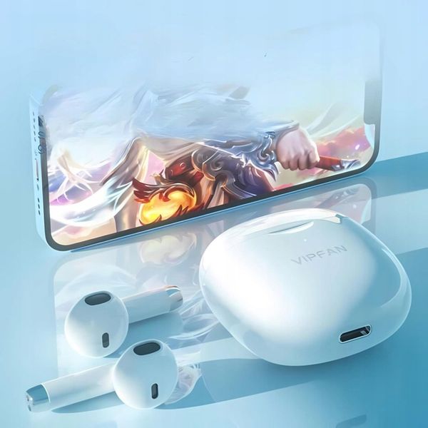 SŁUCHAWKI BEZPRZEWODOWE DOUSZNE BLUETOOTH 5.3 VFAN T06 BIAŁE zdjęcie 3