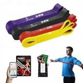 ZESTAW 4 GUM DO ĆWICZEŃ POWERBAND gumy oporowe taśmy fitness WYSOKA JAKOŚĆ
