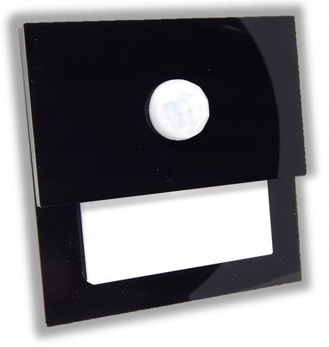 Lampki schodowe z CZUJNIKIEM RUCHU zmierzchu 230v 2W LED Z CZARNA ZIMNA na Arena.pl