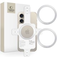Pierścień blaszka magnetyczna MagSafe do etui smartfona - srebrny