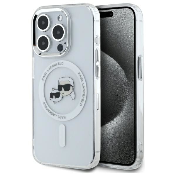 Etui Karl Lagerfeld do iPhone 15 Pro Max, Biały, MagSafe zdjęcie 1