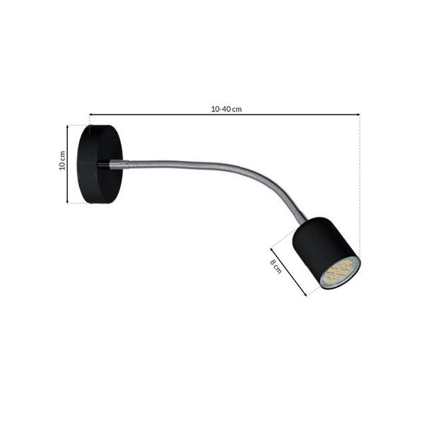 Kinkiet MAXI BLACK 1xGU10 zdjęcie 7