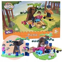 KLOCKI DLA DZIECI KID'S BRICKS PIKNIK 45 EL 5+ PLASTIKOWE ZESTAW UKŁADANKA