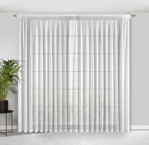 Firana gotowa na taśmie MARGO 300x270 Eurofirany biała zdjęcie 2