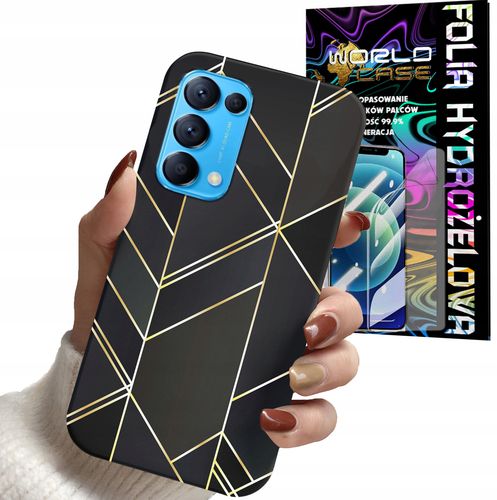 ETUI DO OPPO FIND X3 LITE - MARMUREK GEOMETRYCZNE WZORY DLA KOBIET+ FOLIA na Arena.pl