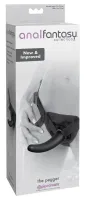 anal fantasy strap-on uprząż z wyjmowanym elementem 12cm czarna