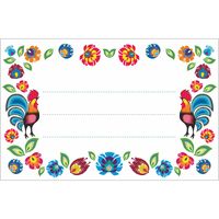 etykiety samoprzylepne wzór folk 85/55mm 20szt. | 660058