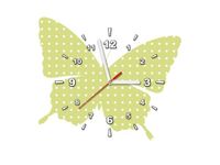 40X40CM ZEGAR LIMONKOWY MOTYL OBRAZ