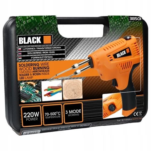 LUTOWNICA TRANSFORMATOROWA .220W BLACK WALIZKA LED CYNA BLACK TOOLS na Arena.pl