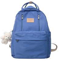 PLECAK SZKOLNY MŁODZIEŻOWY DAMSKI MIEJSKI BRELOK NIEBIESKI