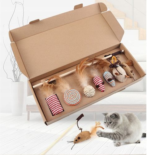 Artykuły dla zwierząt zabawki dla kotów 7częściowy zestaw kotów drażniących na Arena.pl