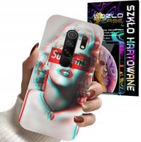 ETUI DO XIAOMI REDMI 9 - Monroe MODNE KOBIECE WZORY + SZKŁO