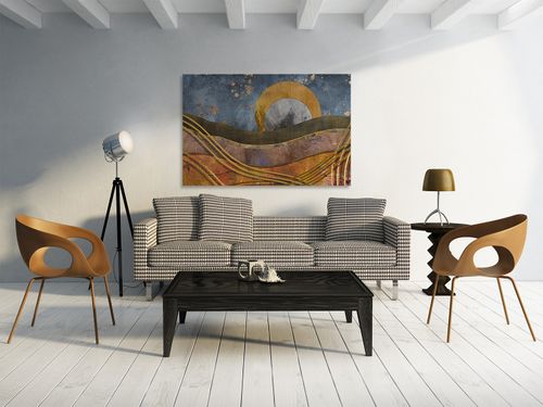 64501 Obraz na płótnie ABSTRAKCJA KOŁYSANKA na Arena.pl