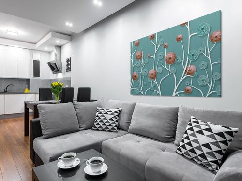 45201 Obraz na płótnie RÓŻE KWIATY TURKUS na Arena.pl