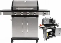 GRILL GAZOWY OGRODOWY STAL PALNIKI 4+1 14.2KW YATO